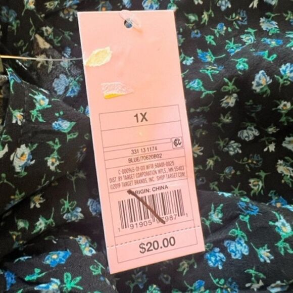 Ruffle Long Sleeve Blouse/Top 1X NWT - Picture 6 of 8